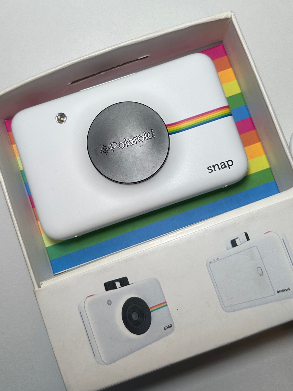 Polaroid White Instant Printer with Red Accent